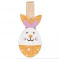 [F410523] Holzklammer Osterhase Braun ca. 22x37 mm